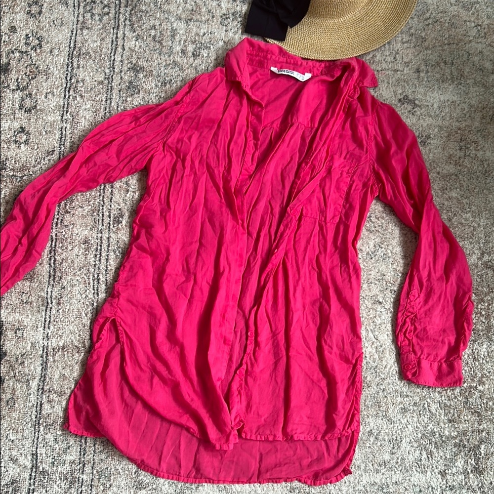 Zara Pink Blouse / Beach cover up